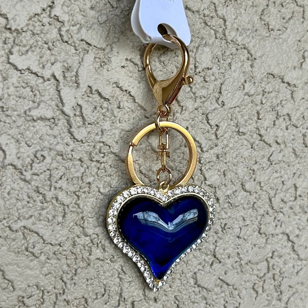 Eye-Catching Blue Heart Keychain/Bag Charm